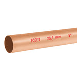 Tubo cobre tipo 'N', 1', 3 metros Foset 48153 CC-003N