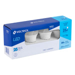 Pack de 4 lamparas LED G45 3 W (equiv. 25 W), luz de dia Volteck 46863 LED-30GFX4