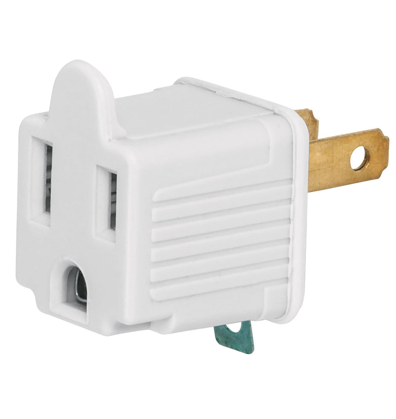 Adaptador 3 a 2 blanco, Volteck, 2 piezas Volteck 46252 AD-32B