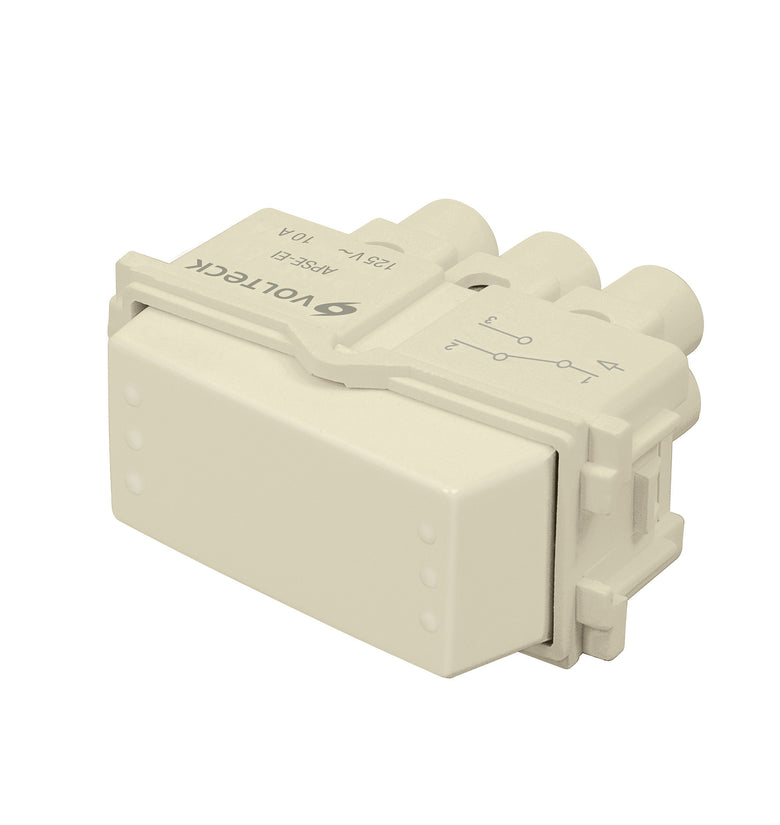 Interruptor de 3 vias, linea Italiana, color marfil Volteck 48083 APSE-EI