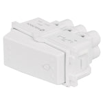 Interruptor para timbre, linea Italiana, color blanco Volteck 48139 APTI-IB