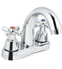 Mezcl. lavabo, manerales cruceta, cuello alto, acero, Aqua Foset 49692 AQM-51