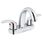 Mezcl. lavabo, manerales palanca, cuello alto, acero inox,Aq Foset 49693 AQM-52