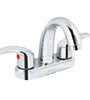 Mezcl. lavabo, manerales palanca, cuello alto, acero inox,Aq Foset 49693 AQM-52