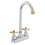 Mezcladora p/lavabo,manerales cruceta, tipo bar, oro, Aqua Foset 45621 AQM-61G