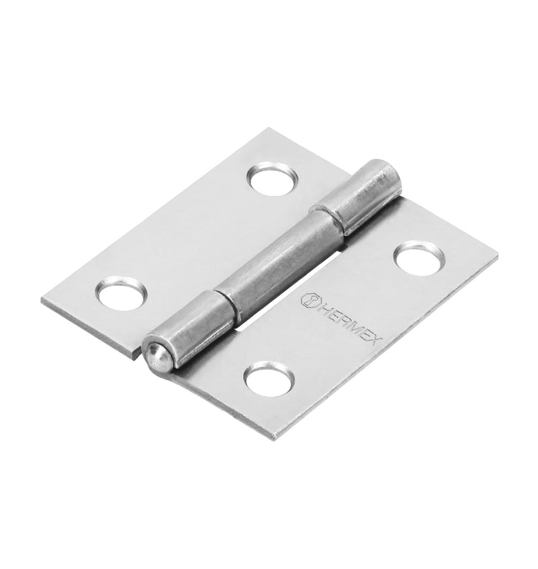 Bisagra rectangular 1-1/2', acero pulido Hermex 43186 BR-150