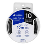 Carrete con 10 m de cable THHW-LS 10 AWG negro,  Volteck 40142 CAB-10N-10