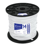 Cable THHW-LS, 14 AWG, blanco, bobina 500 m Volteck 40112 CAB-14B-500