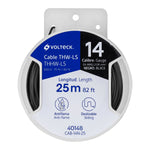 Carrete con 25 m de cable THHW-LS 14 AWG negro, Volteck Volteck 40148 CAB-14N-25