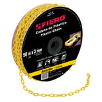 Cadena de plastico de 3mm, amarilla Fiero 44162 CAPL-3M
