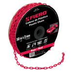 Cadena de plastico de 3mm, roja Fiero 44166 CAPL-3R