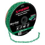 Cadena de plastico de 3mm, verde Fiero 44164 CAPL-3V