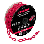 Cadena de plastico de 5mm, roja Fiero 44176 CAPL-5R