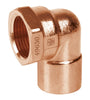 Codo 90Â° de cobre, rosca interior 1/2' Foset 49650 CC-501