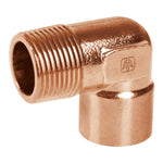 Codo 90Â° de cobre, rosca iexterior 1/2' Foset 49647 CC-511