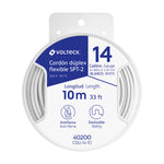 Carrete con 10 m cordon duplex flexible SPT 14 AWG,  Volteck 40200 CDU-14-10