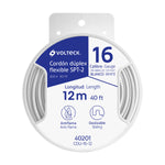 Carrete con 12 m cordon duplex flexible SPT 16 AWG,  Volteck 40201 CDU-16-12