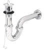 Cespol de laton cromado para lavabo con tapon y cadena Foset 49335 CE-207