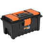 Caja plastica 16' con compartimentos, naranja Truper 11141 CHA-16NC