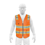 Chaleco de seguridad de alta visibilidad, naranja, extra gra Truper 102442 CHS-900N-XL