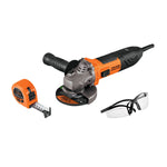 Esmeriladora 4-1/2' 850 W, lentes de seguridad y flexometro Truper 100250 COMBOE-4580ALF