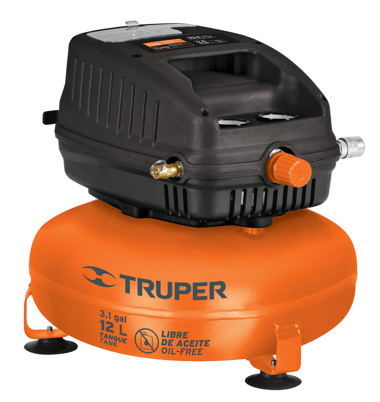 Compresor de aire libre de aceite de 12L Truper 13824 COMP-12S