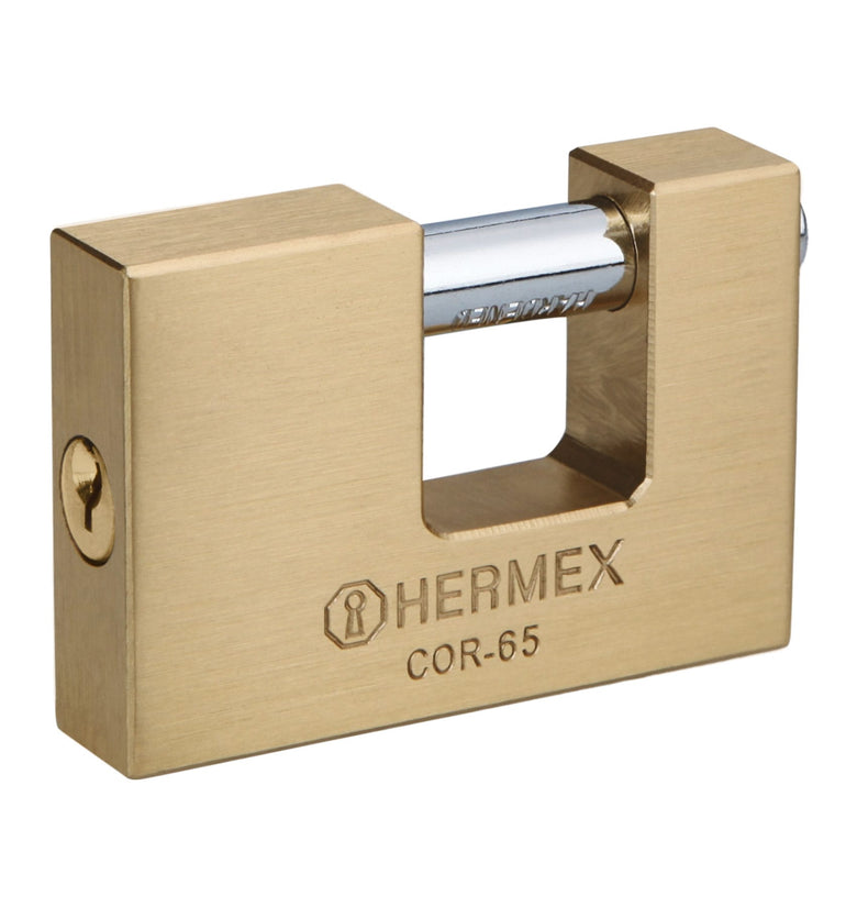 Candado antipalanca, 65mm Hermex 43356 COR-65