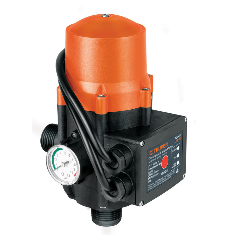 Control automático de presión de bombas para agua, 90° Truper 102416 CPB-90
