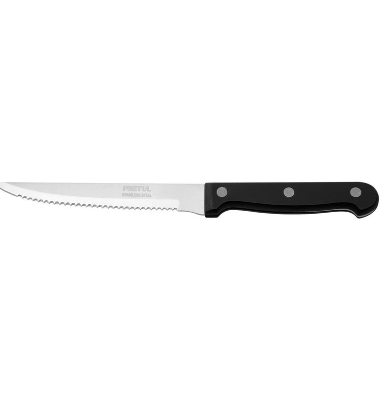 Cuchillo para asado con sierra, mango plastico, 5' Pretul 23092 CUCH-P52