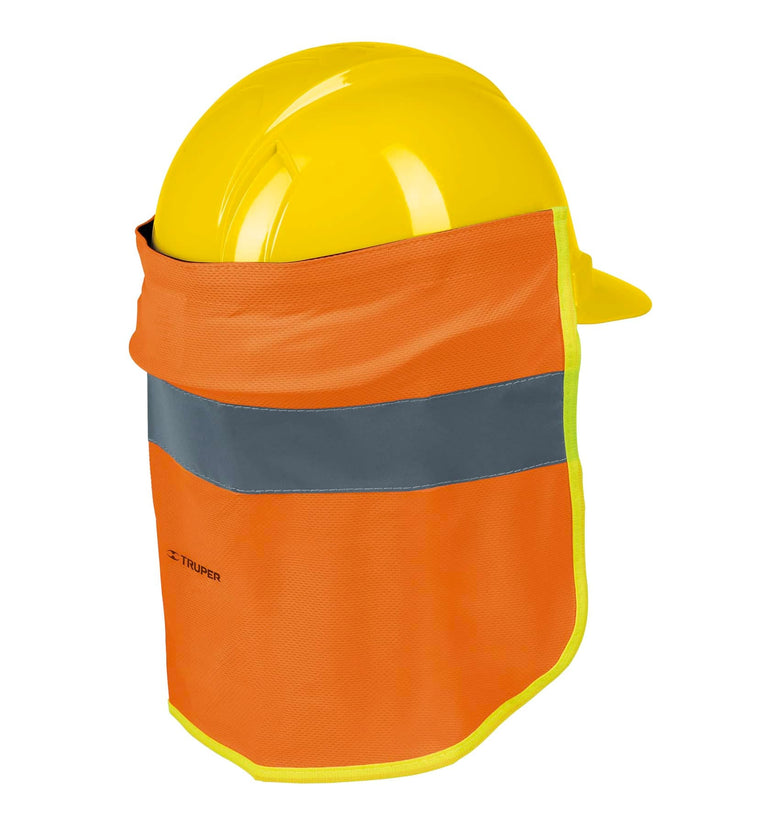 Cubrenuca para casco, color naranja, 30 cm Truper 12355 CUNU-N