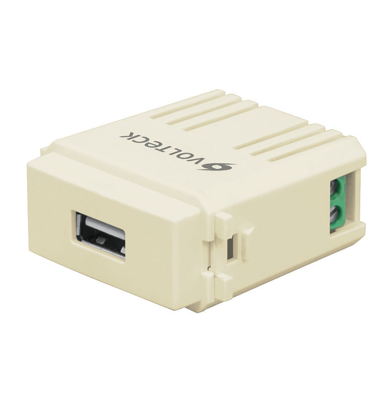 Contacto USB, 1A, linea Italiana, marfil Volteck 48108 CUSB-I