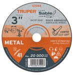 Disco Tipo 41 para corte fino de metal 3' Truper 12544 DICOF-3010