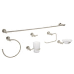 Juego de accesorios para baño, 6 piezas, satinado, Element Foset 49682 ELA-7000N