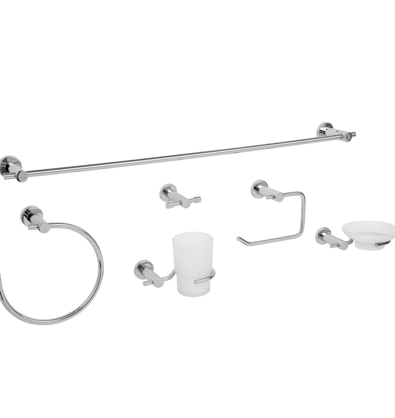 Juego de accesorios para baño, 6 piezas, cromado, Element Foset 49681 ELA-7000