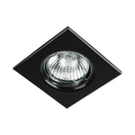 Luminario cuadrado negro spot fijo, lampara no incluida Volteck 45567 EMP-111S