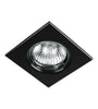 Luminario cuadrado negro spot fijo, lampara no incluida Volteck 45567 EMP-111S