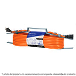 Extensión eléctrica uso rudo 10 m 2x16 AWG para 1 clavija Volteck 40190 ER-10X16S