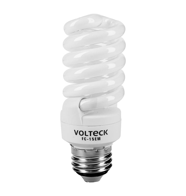 Foco luz calida, 15 w, espiral mini, T2, Volteck Volteck 48205 FC-15EM