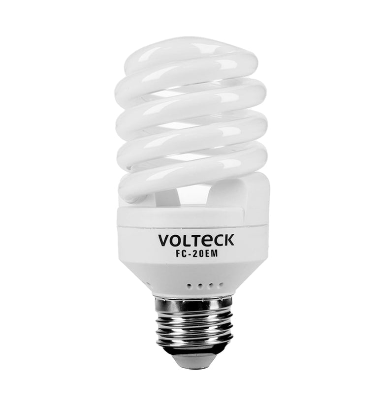 Foco luz calida, 20 w, espiral mini, T2, Volteck Volteck 48207 FC-20EM