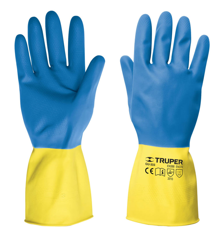 Guantes de latex para limpieza, grandes, reforzados Truper 15269 GU-333