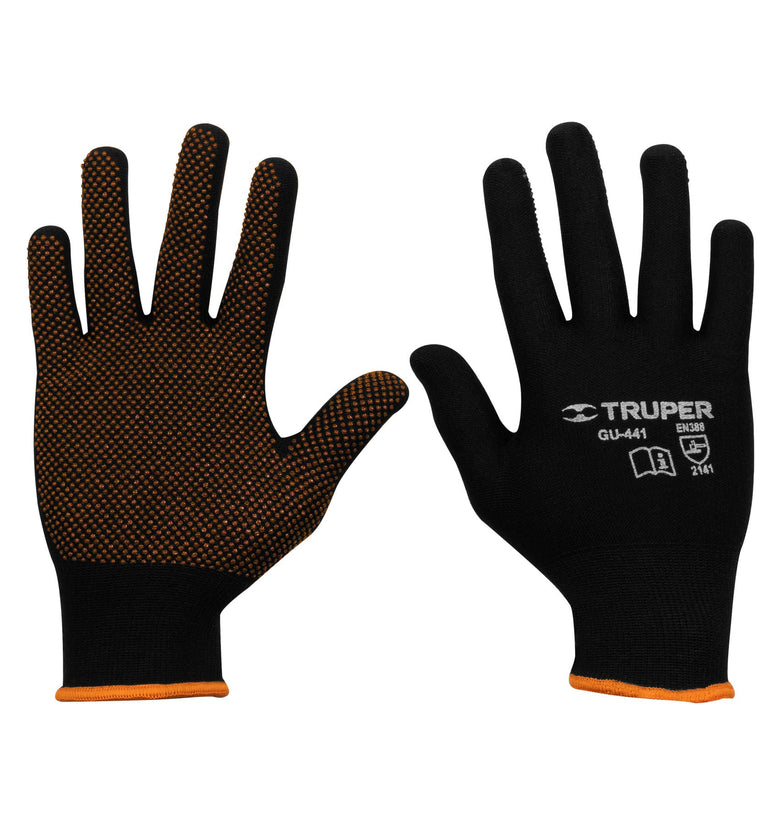 Guantes de nylon con puntos de PVC en palma, chicos Truper 12650 GU-441