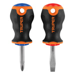 Juego de 2 desarmadores 3/16x4 mango comfort grip Truper 19624 JDT-2B