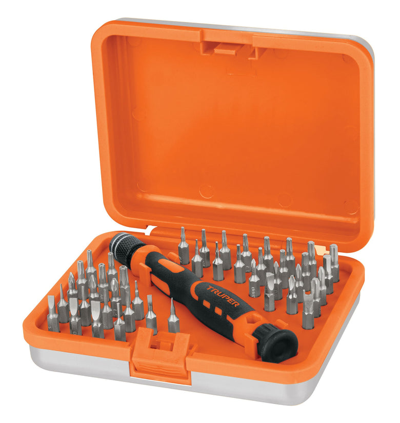 Juego desarmadores de precision, punta intercambiable,43pzas Truper 14163 JOY-43