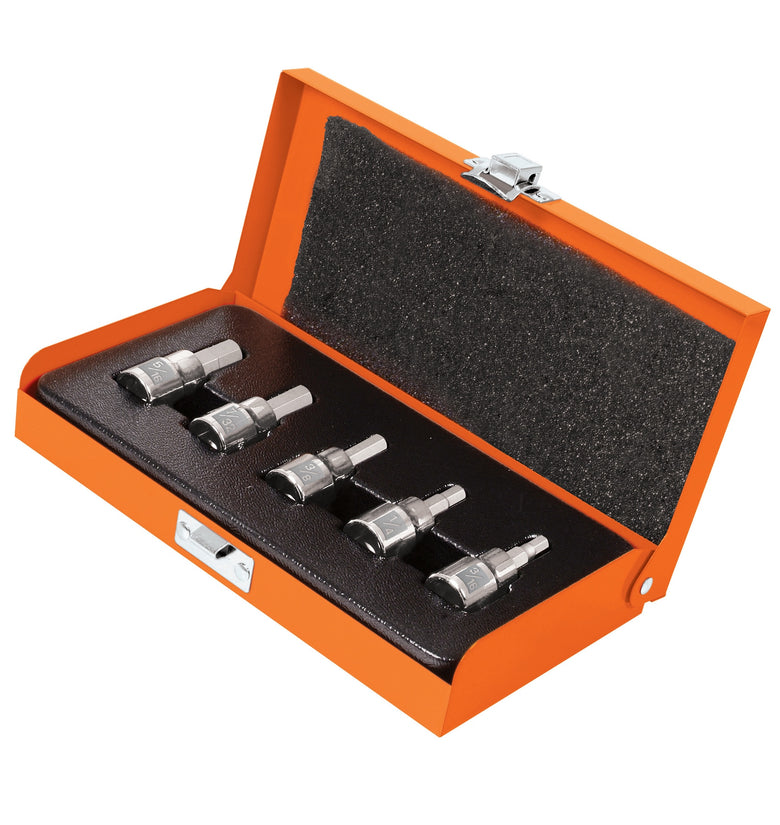 Juego de dados, punta hexagonal, cuadro 3/8', 5 piezas Truper 13951 JPH-3/8X5P