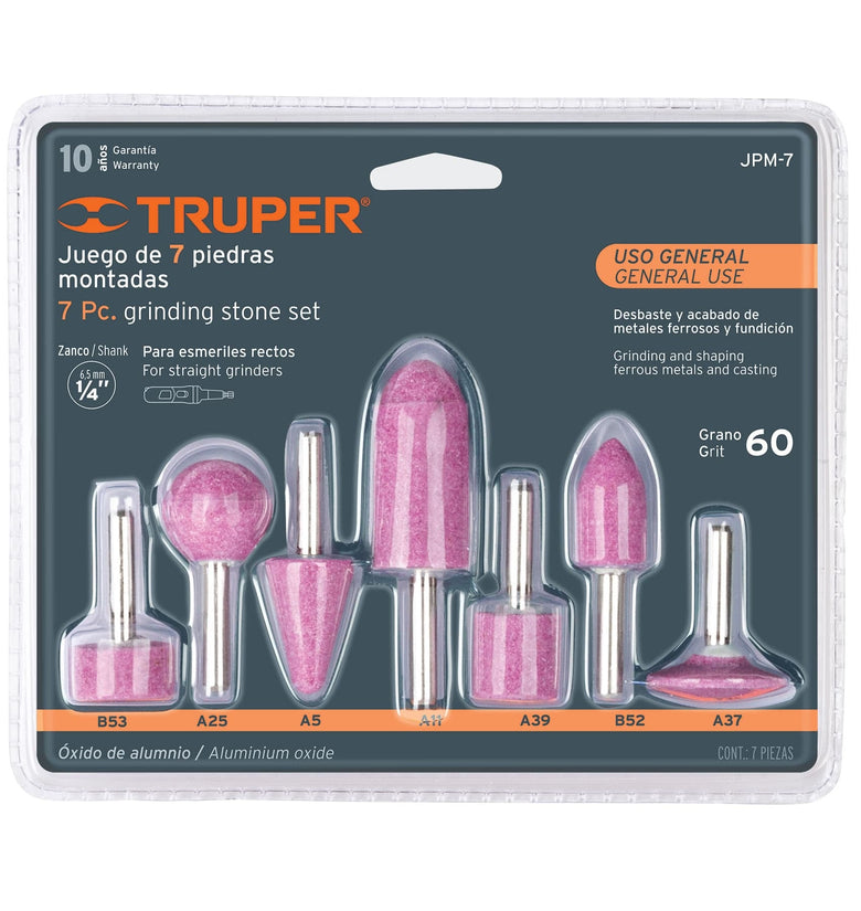 Juego piedras para montar, 7 piezas Truper 12446 JPM-7
