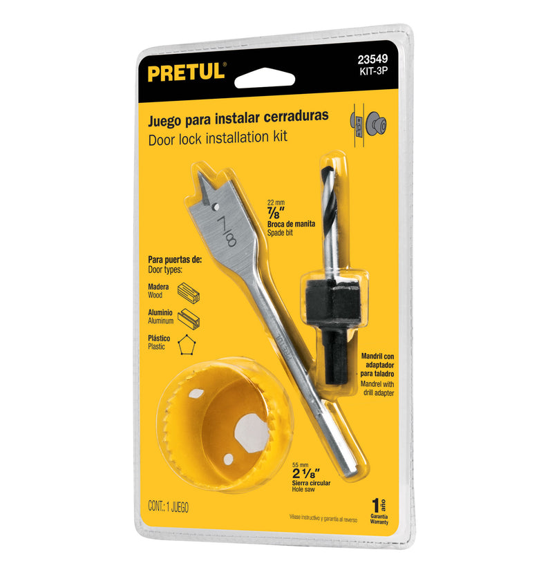 Kit de 3 sierras cortacirculos para madera, Pretul Pretul 23549 KIT-3P