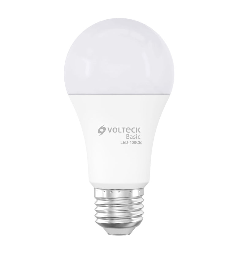 Lámpara de LED tipo bulbo A19 14 W, luz cálida, caja, Basic Volteck 27214 LED-100CB