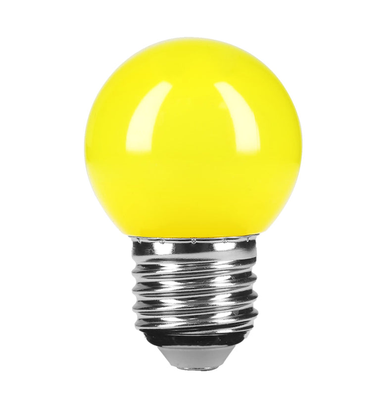 Lampara de led, G45, 127 V, 1 W, amarillo Volteck 46028 LED-1AM