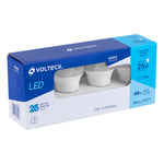 Lampara LED, A19, 3W, E27, luz de dia, 4 piezas en caja Volteck 46863 LED-30FX4