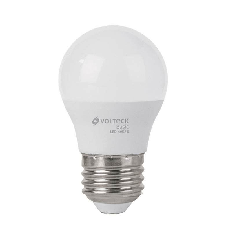 Lámpara de LED tipo bulbo G45 5 W, luz de día, caja, Basic Volteck 27162 LED-40GFB